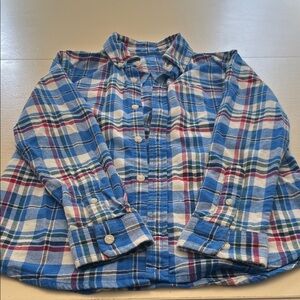 Vineyard Vines Kids Plaid Shirt in Blue, Red, and White